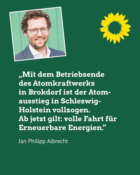 Jan Philipp Albrecht Abschaltung AKW Brokdorf am 31.12.2021