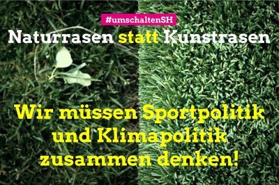 Bildinhalt: Naturrasen statt Kunstrasen