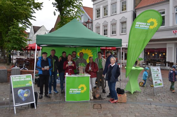 Foto vom Infostand in Heide