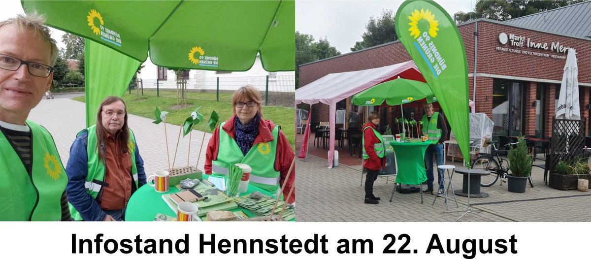 Bilder vom grünen Infostand in Hennstedt
