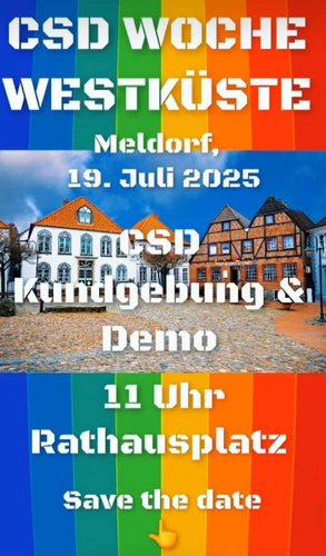 CSD-Plakat 19. Juli 2025 in Meldorf