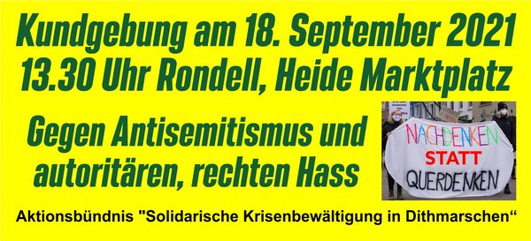 Kundgebung am 18.9. Rondell in Heide