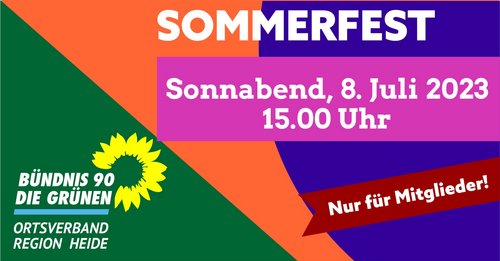 8. Juli 2023 Sommerfest - 15.00 Uhr