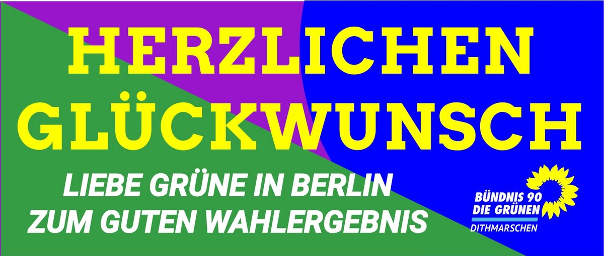 Glückwünsche an die Berliner Grünen