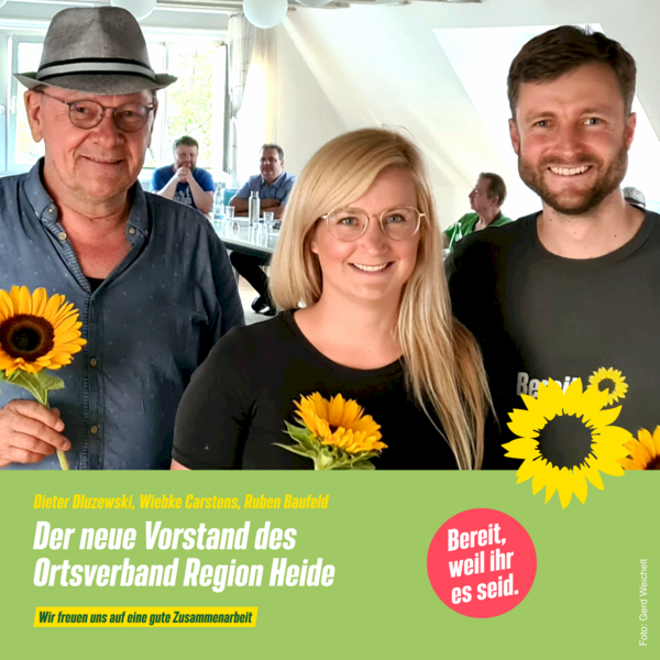 v.l. Dieter Dluzewski, Wiebke Carstens, Ruben Baufeld