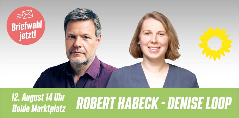 Robert Habeck in Heide, Marktplatz am 12. August 2021 um 14.00 Uhr