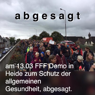 Demo am 13. März 2020 abgesagt